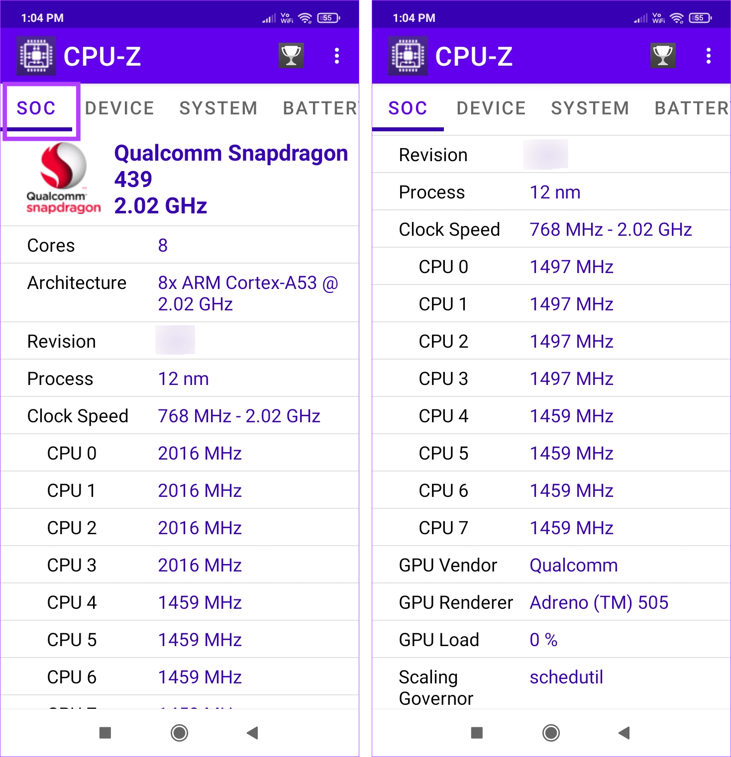 برنامه CPU Z